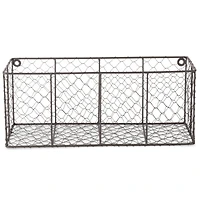 DII® Gray Wall Mount Chicken Wire Basket Set