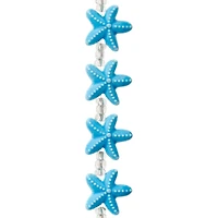 Turquoise Starfish Ceramic Beads, 18mm by Bead Landing™
