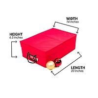 Santa's Bag 48ct. 3" Christmas Ornament Storage Box with Dividers