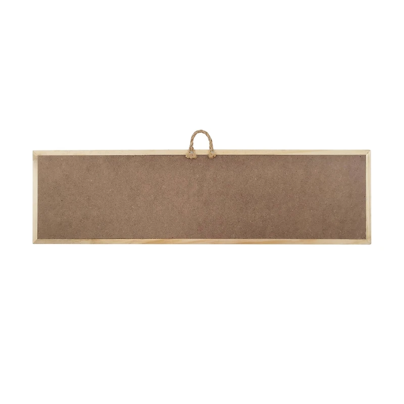 5" x 18" White Plaque with Unfinished Frame by Make Market®