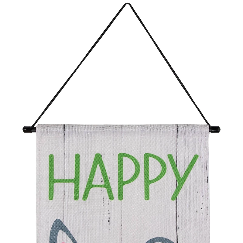 White Welcome Happy Easter Hanging Door Banner Set