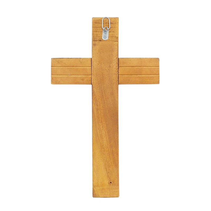 Brown Wood Industrial Cross Wall Decor, 20" x 12" x 2"