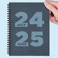 TF Publishing 2024-2025 Medium Denim Spiral Weekly Monthly Planner