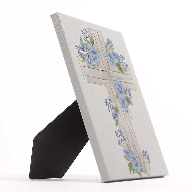 Reformed Rose Easter Cross 8" x 10" Tabletop Canvas