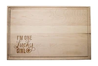 17" One Lucky Girl Maple Cutting Board