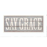 Stupell Industries Say Grace Wooden Wall Plaque