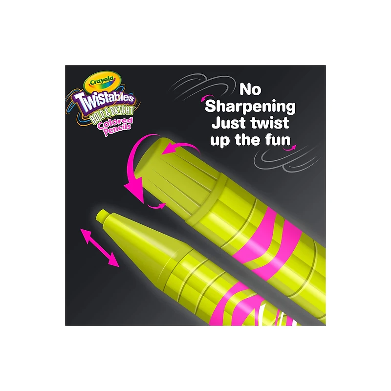 Crayola® Twistables™ Bold & Bright Colored Pencils, 12ct.