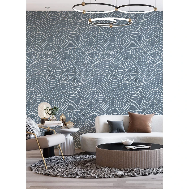 Katie Hunt Ocean Blue Waves Wall Mural
