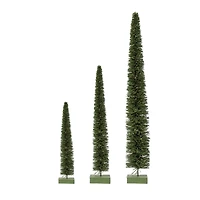 Hello Honey® 25.25" LED Green Rattan Tree with Wood Base