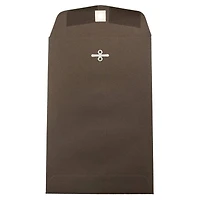 JAM Paper 6" x 9" Chocolate Brown Recycled Premium Invitation Envelopes with Clasp Closure