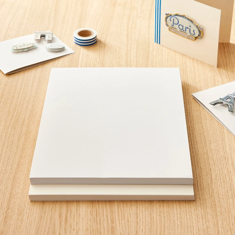 18 Packs: 100 ct. (1,800 total) Signature™ Shimmer Silver & Champagne 8.5" x 11" Cardstock Paper by Recollections®