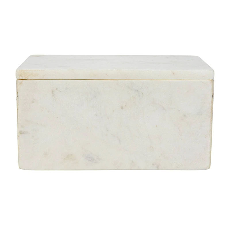 Hello Honey® White Marble Box Storage Container with Lid