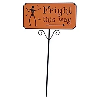 27.5" Fright This Way Outdoor Halloween Lawn Stake