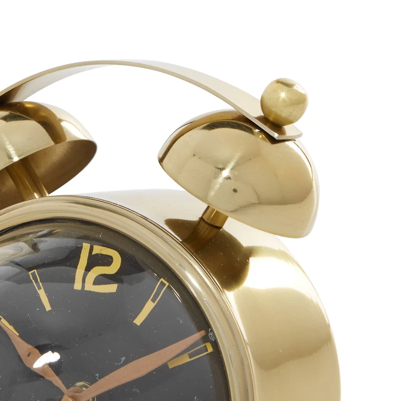 7" Gold Stainless Steel & Aluminum Contemporary Clock Set