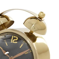 7" Gold Stainless Steel & Aluminum Contemporary Clock Set