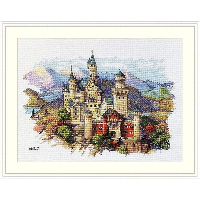 Merejka Neuschwanstein Castle Counted Cross Stitch Kit