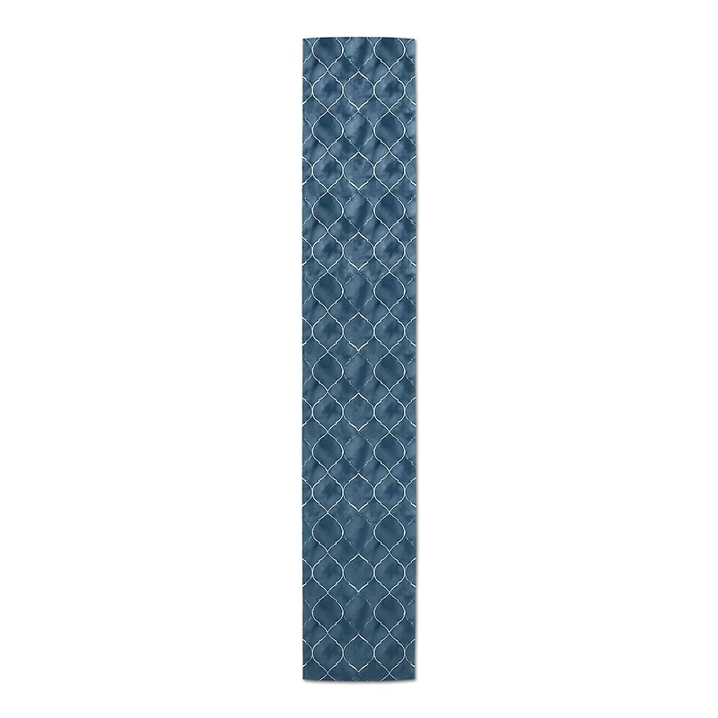 Blue & White Tile Indoor/Outdoor Table Runner