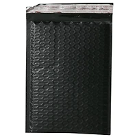 JAM Paper  6.5" x 9.5" Black Matte Bubble Padded Mailer Envelopes, 12ct.