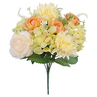 17" Coral & Yellow Dahlia & Rose Deluxe Bush by Ashland®