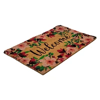Natural Coir Blossoming Floral Welcome Doormat