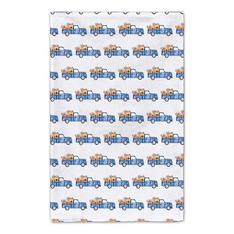 Blue Thanksgiving Truck Tea Towel Set