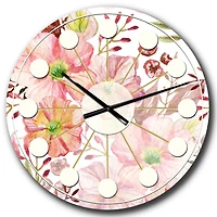 Designart 'Floral Botanical Retro Iii Mid-Century Modern Wall Clock