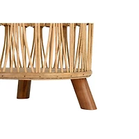Hello Honey® Woven Bamboo Footed Baskets Set