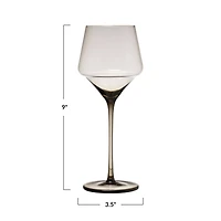 Hello Honey® 12oz. Long Stem Smokey Wine Glasses, 6ct.