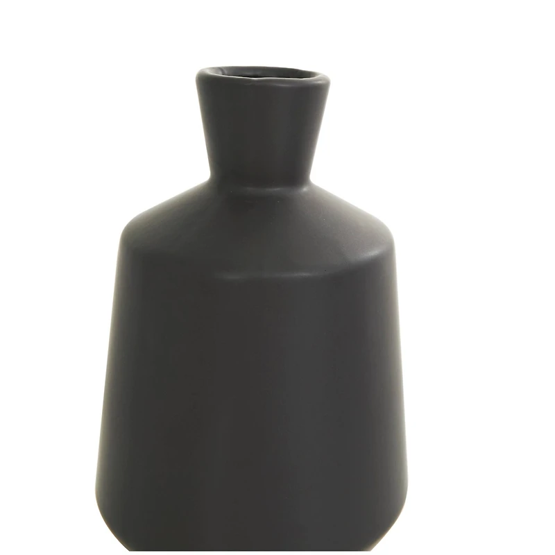Black Ceramic Minimalistic Vase Set