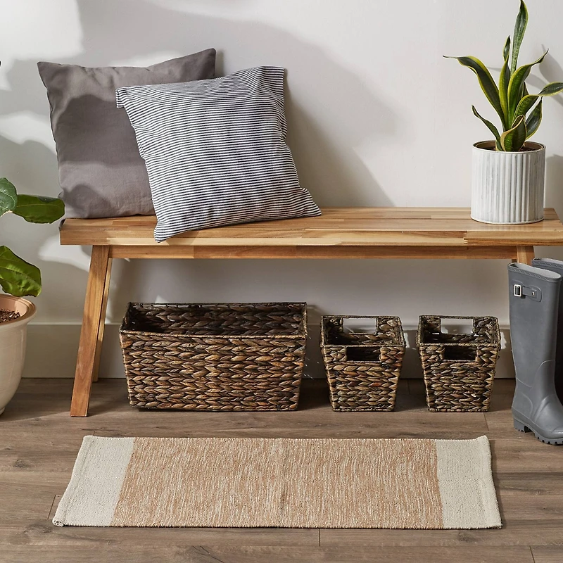 DII® Stone Variegated Border Hand-Loomed Rug, 2ft. x 3ft.