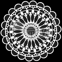 The Crafter's Workshop Scalloped Mandala Stencil, 12" x 12"