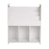 Mind Reader 2-Tier Kid's White Storage Shelf Unit