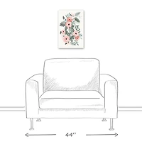 Painted Pastel Flowers 12" x 18" Canvas Wall Art