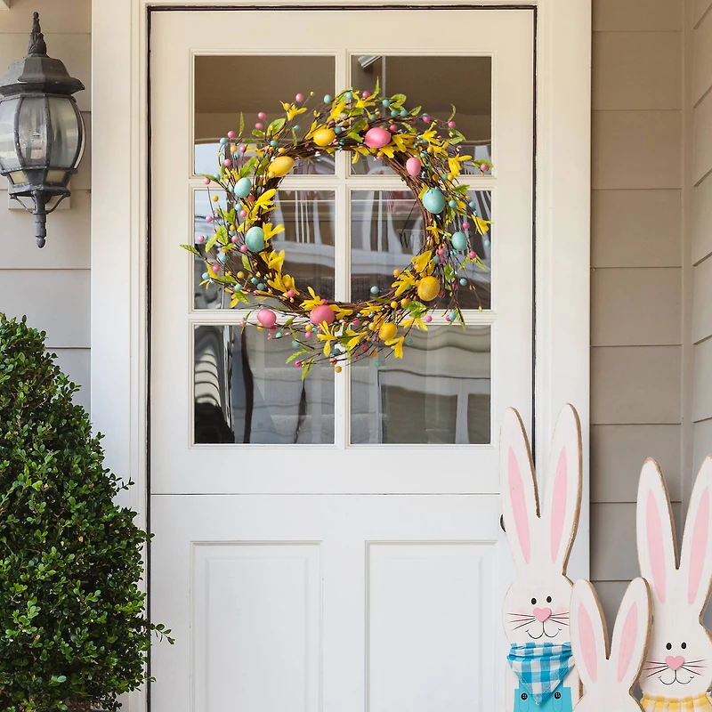 Glitzhome® 22" Easter Egg Wreath