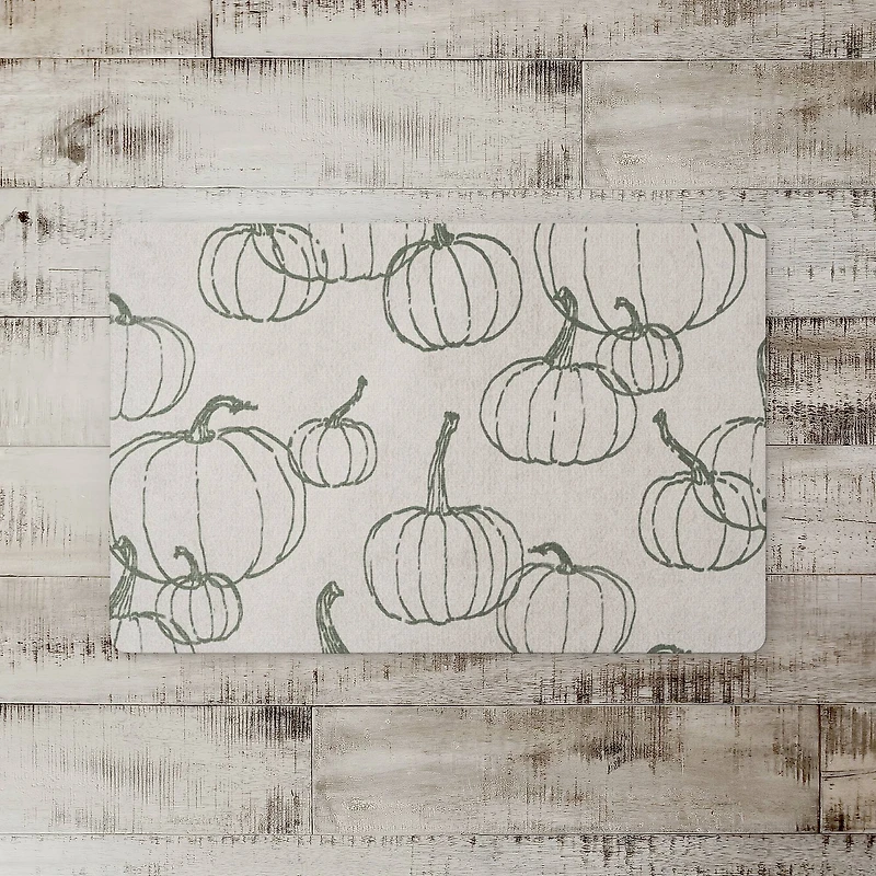 Gray Multi Pumpkin Pattern Floor Mat