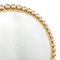 CosmoLiving by Cosmopolitan Gold Metal Wall Mirror with Bead Detailing 36" x 1" x 36"