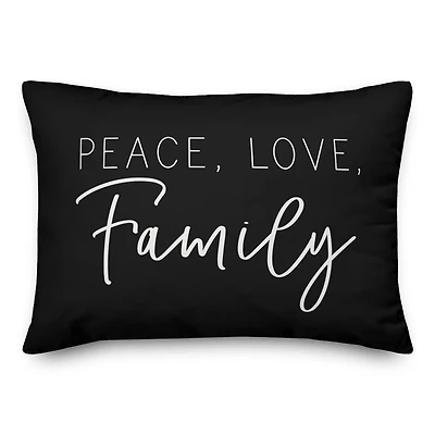 20" x 14" Peace Love Family Versatile Throw Pillow