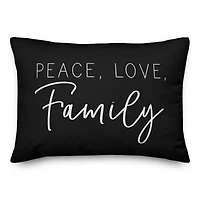 20" x 14" Peace Love Family Versatile Throw Pillow
