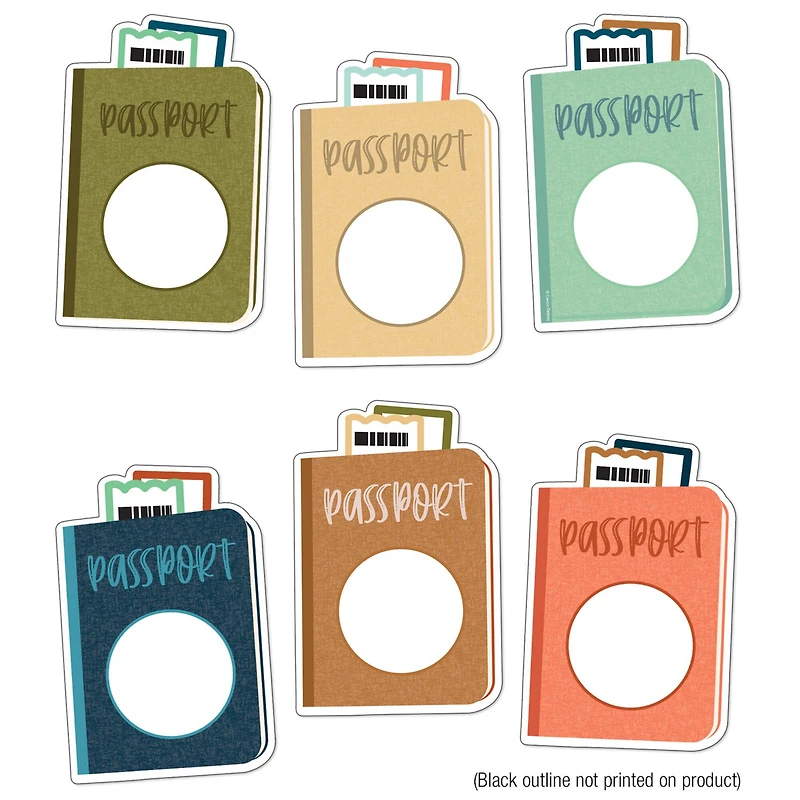 Carson Dellosa® Let's Explore Passports Cut-Outs, 3 Packs of 36