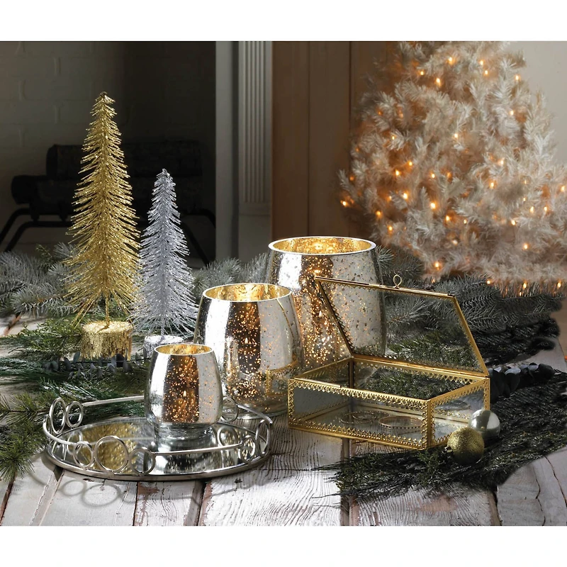 16" Medium Gold Glitter Tree