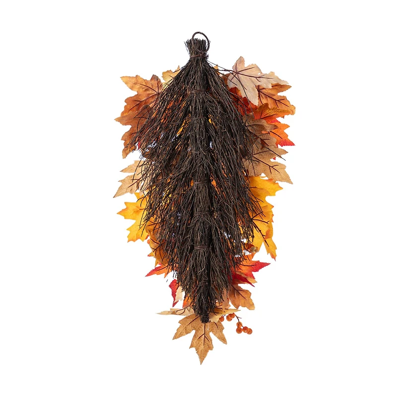 Glitzhome® 28" Fall Dahlia, Lotus Pod and Berry Swag