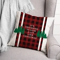 Beginning to Look Like Xmas 18x18 Throw Pillow