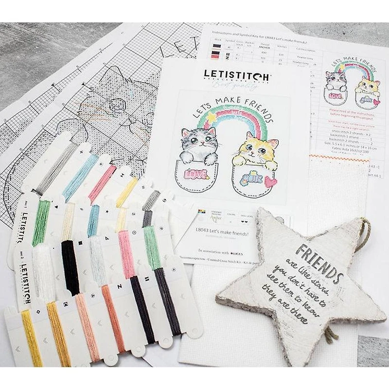 Letistitch Let's make friends! Counted Cross Stitch Kit