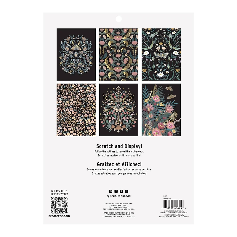 Brea Reese™ 9" x 12" Fall Florals Scratch Art Paper Pad