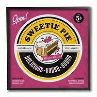 Stupell Industries Sweetie Pie Bakery Comic Wall Accent with Black Frame