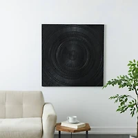 Square Black Starburst Wall Décor
