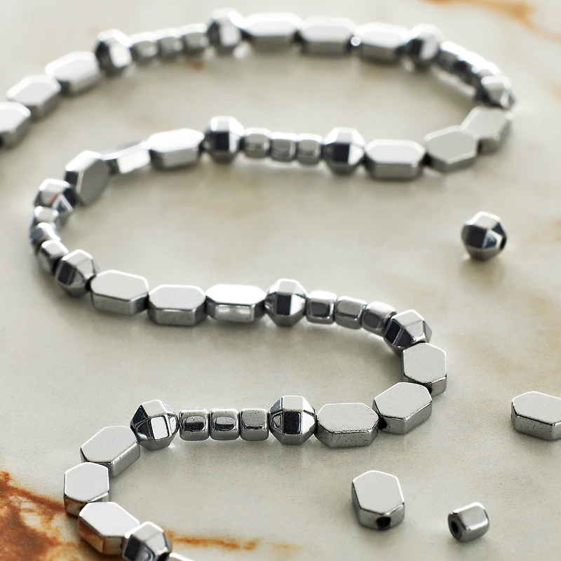 12 Pack: Silver Hematite Mix Beads by Bead Landing™