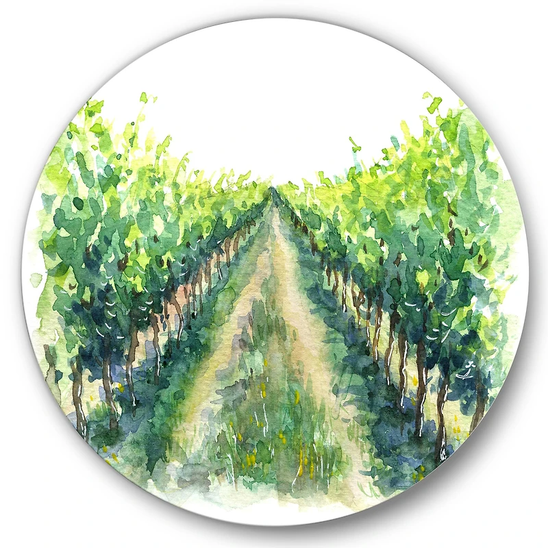 Designart - Rural Scene Vineyard Road