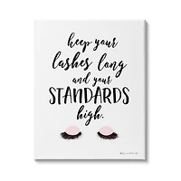 Stupell Industries Keep Lashes Long Standards High Phrase Glam Eyes Canvas Wall Art