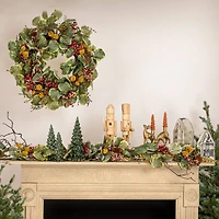 Hello Honey® 5.5ft. Faux Zanzibar Leaf Garland with Pinecones & Berries